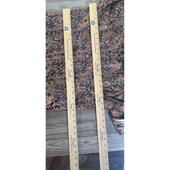 Drapers & Damon's Jacket Blazer Paisley Brocade Metallic‎ Black Gold Red Women's - Picture 3 of 16